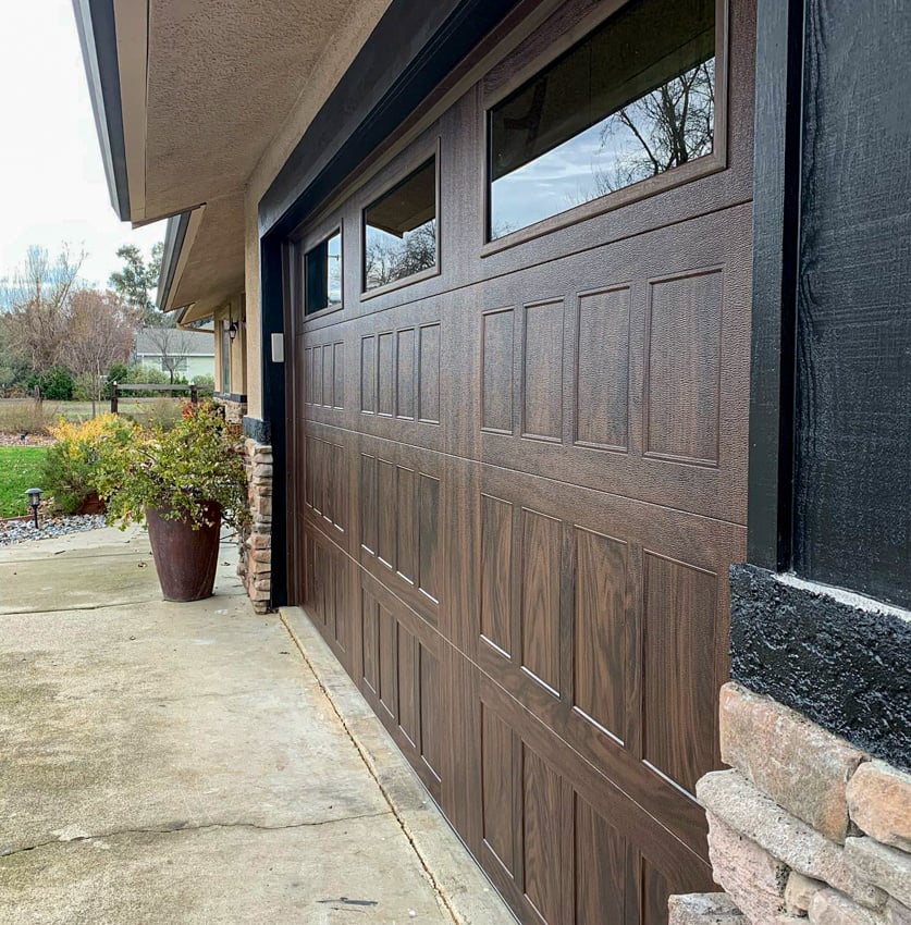 stamped shaker walnut accents