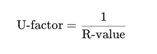 u-factor = 1 / r-value