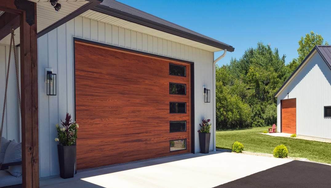 Cedar garage door