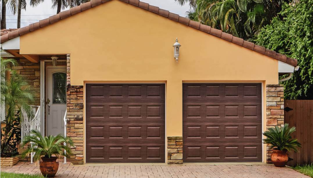 Classic woodgrain garage door