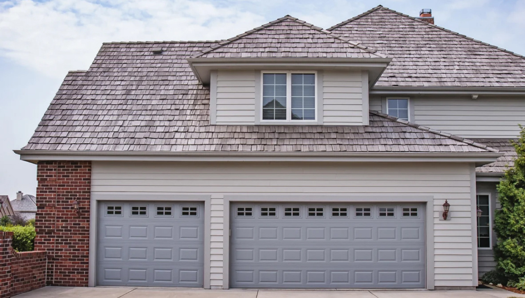 Gray garage doors