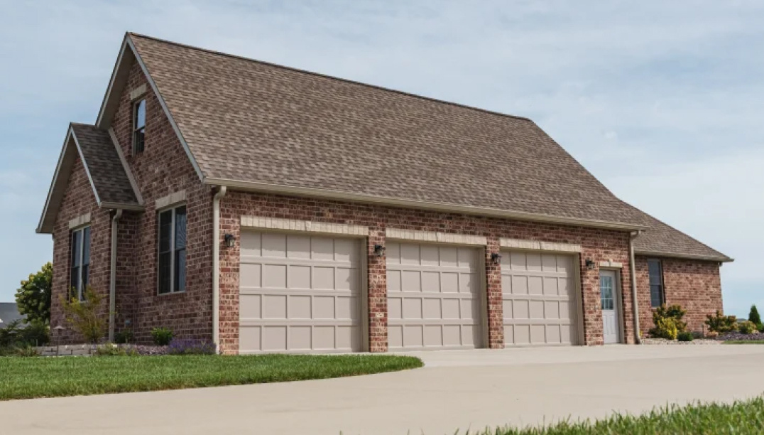 Sandstone garage doors