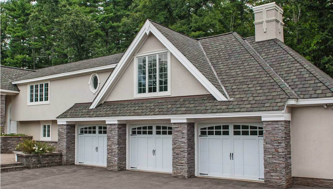 White garage doors