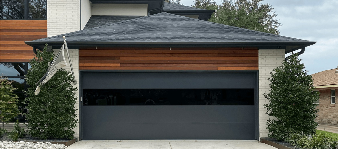 Sterling garage door in black