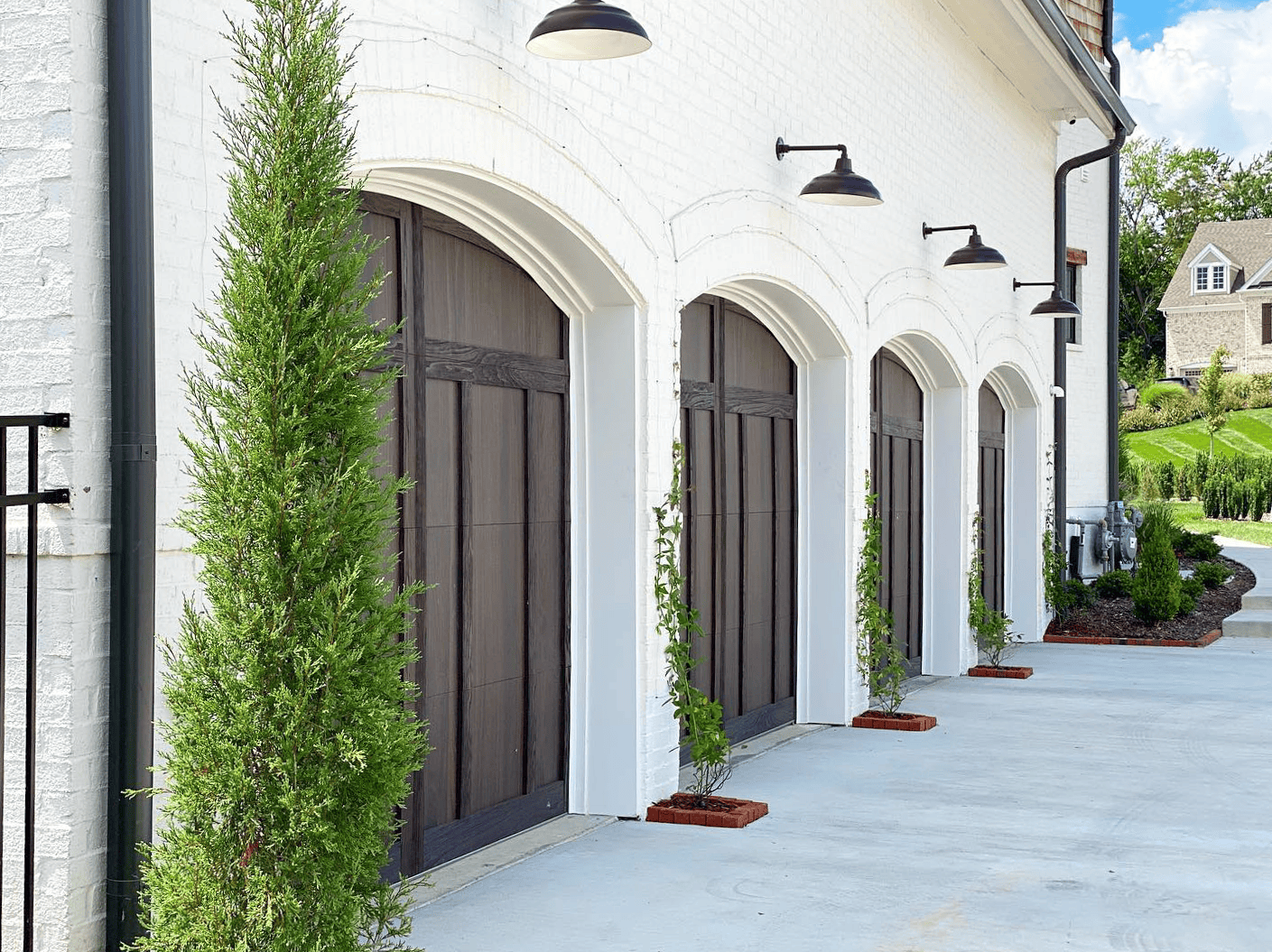 shoreline wood-look overlay garage doors