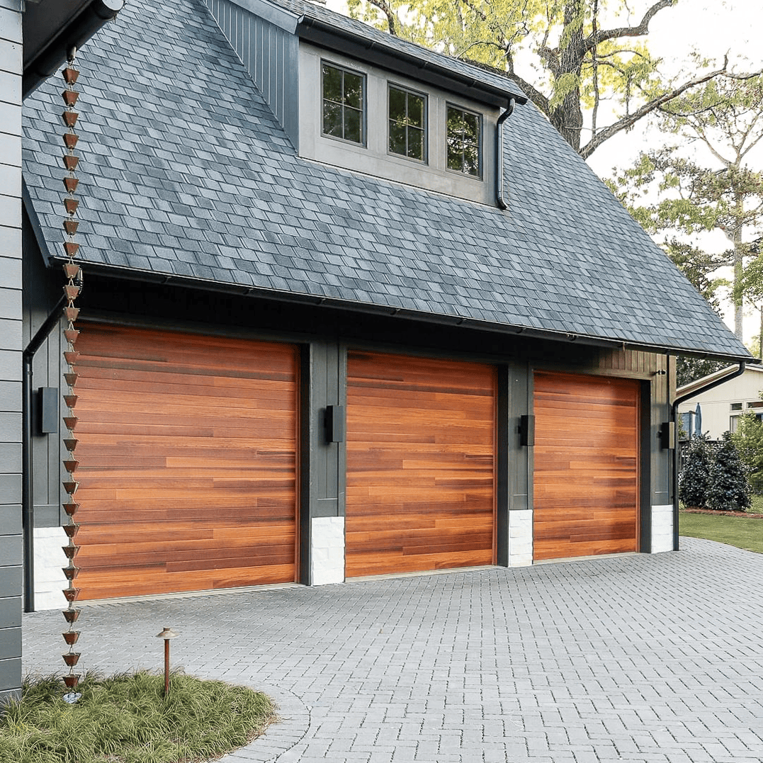 planks garage doors in cedar accents (@urbanhausdesigns) 