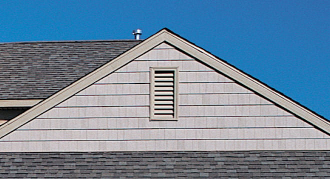 Close up of roof with vent